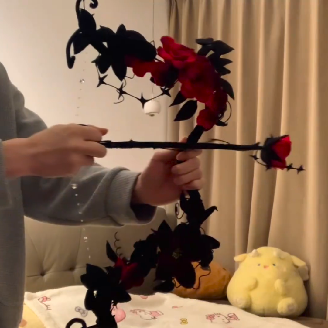 万圣节装饰DIY扭扭棒荆棘玫瑰手拿弓箭cos节日装扮手持复古风