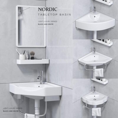 三角洗手盆挂墙式洗脸...