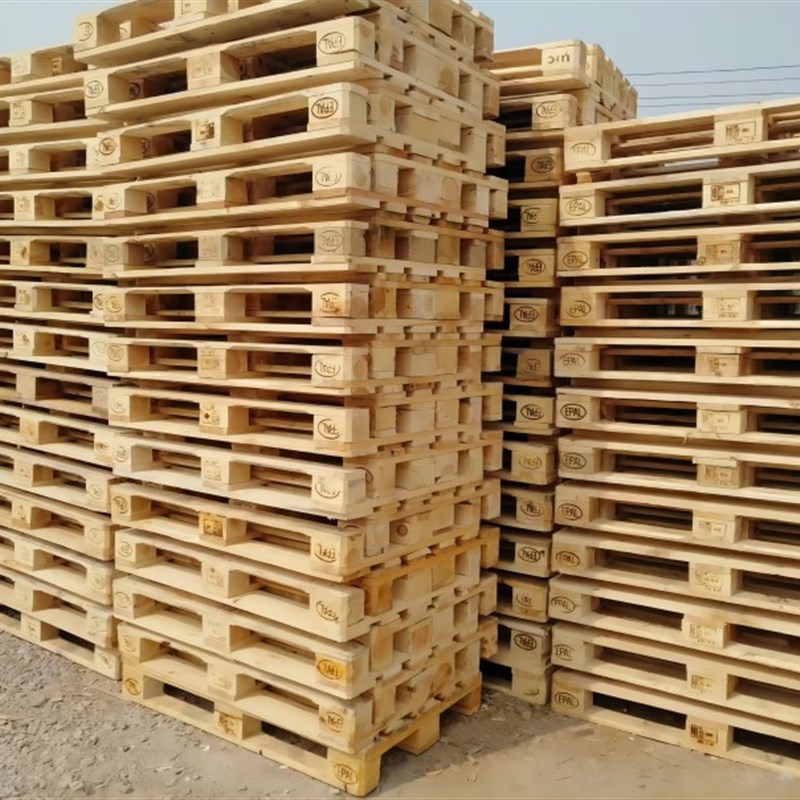 实木头托盘栈板物流仓托架卡板地台垫叉车托盘木工业料防潮地垫板