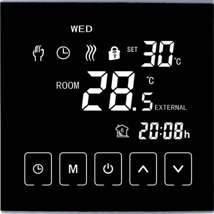 触屏中央空调温控器数显智能地暖水暖风机盘管温度控制器三速开关