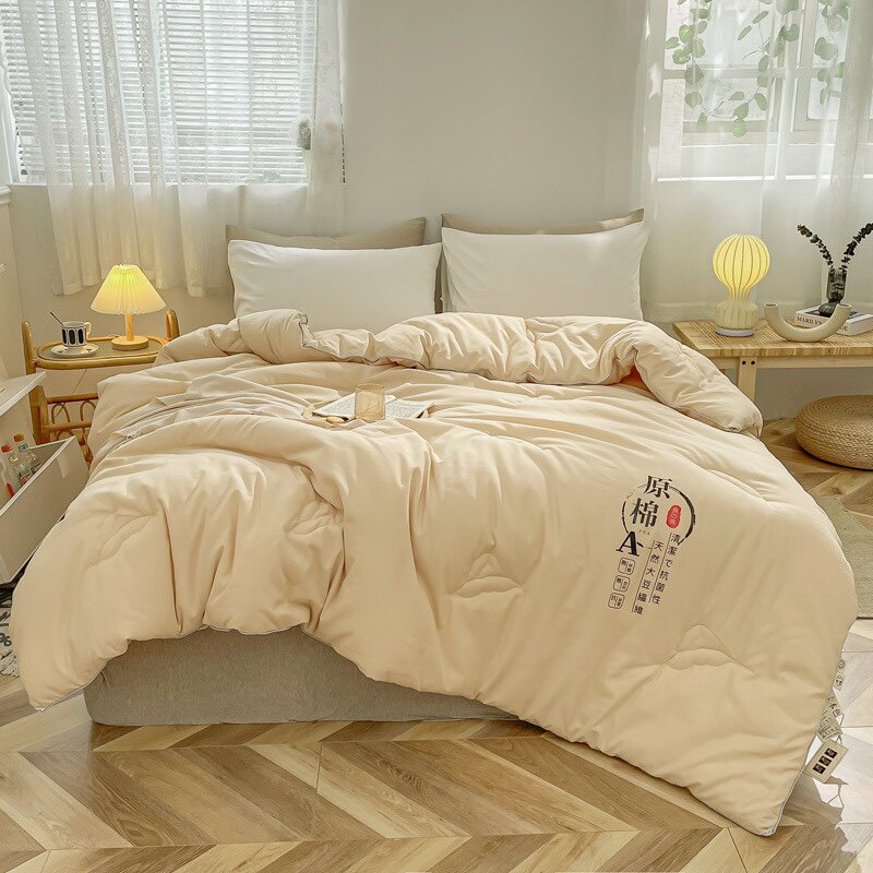 日式单双人春秋被褥原棉大豆纤维被学生宿舍家用空调被