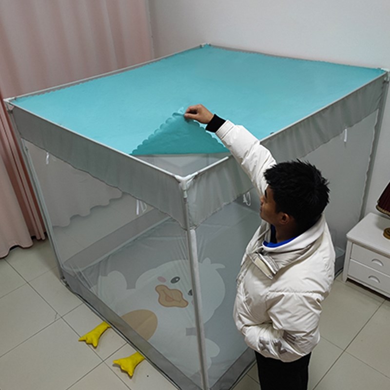 坐床蚊帐顶部防尘罩顶布挡灰蚊帐遮灰布遮灰布挡光帘挡风家用盖布