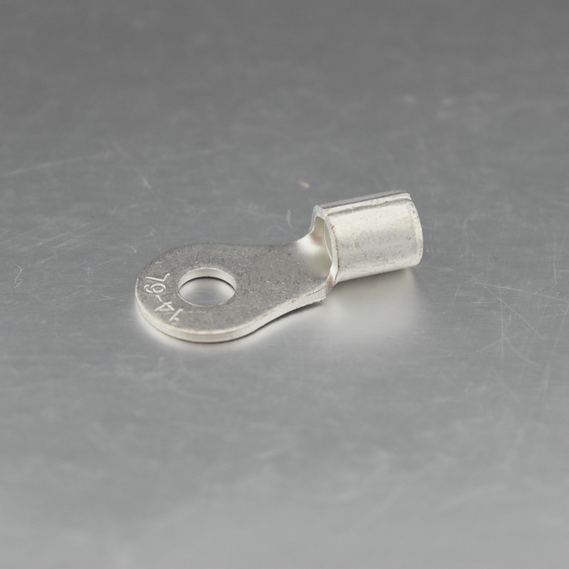 RNB14-6L紫铜裸端头圆形端子O型冷压接线端子 OT线鼻子 铜接线耳