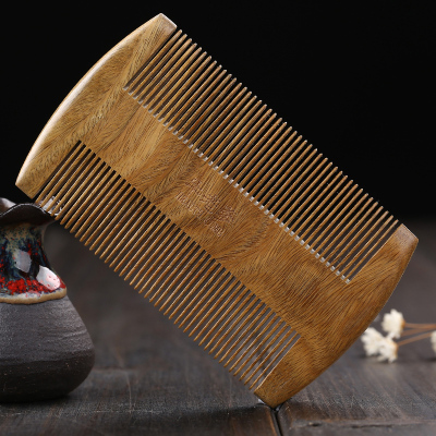 绿檀木梳子篦子虱子梳密齿儿童梳子女孩去虱卵蓖梳细密梳子箅子梳