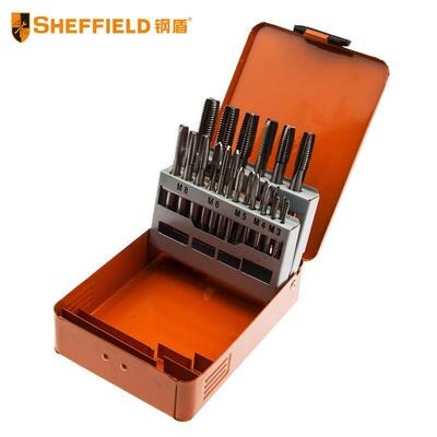 钢盾S133001 21件套公制高速钢丝锥组套HHS M2高速钢攻丝机