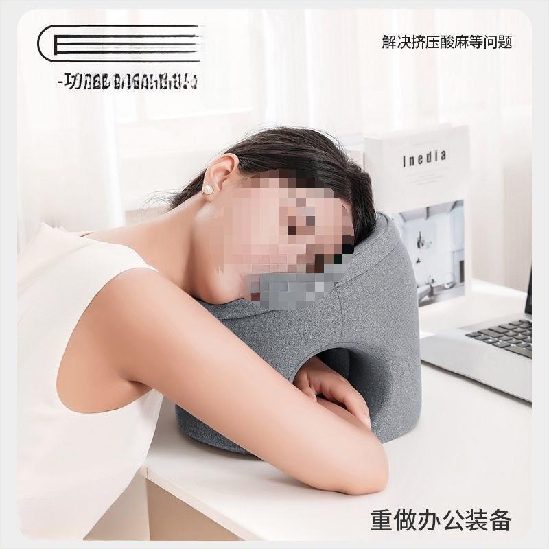 午睡枕趴睡枕办公室工位午休趴桌子上睡觉趴趴枕头多功能抱枕帆布