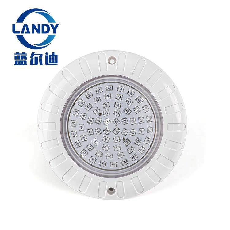 厂家直销LED泳池挂壁灯10W 18W七彩遥控ABS塑料款泳池壁灯 水底灯