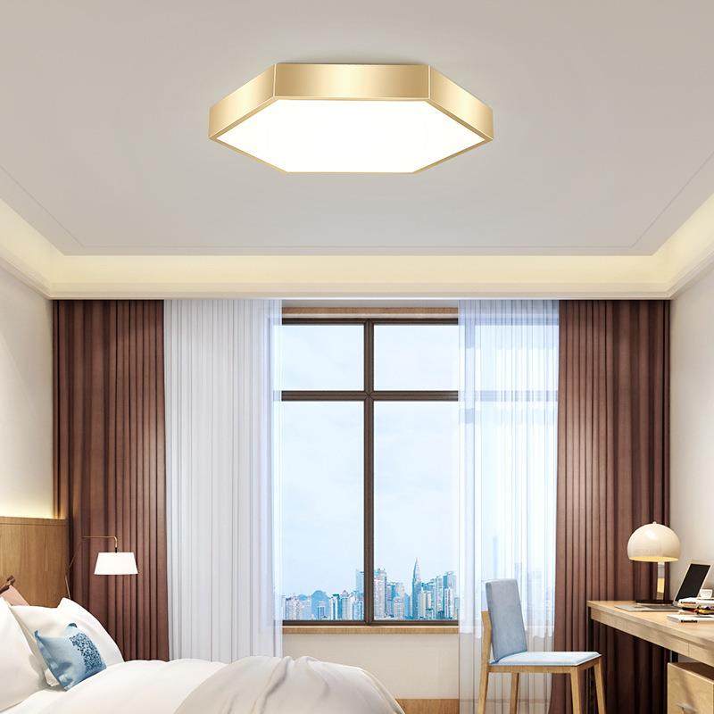 创意几何吸顶灯LED简约现代温馨浪漫个性房间北欧正方形卧室灯具