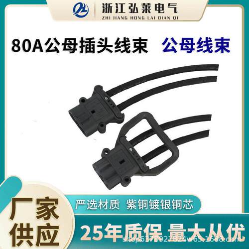 REMA线束叉车插头公头母头连接器新能源电气工业接头