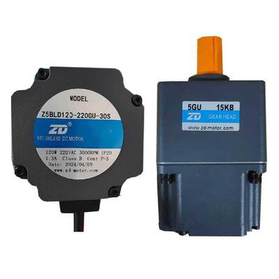 中大Z5BLD120-220GU-30S/5GU15KB 直流无刷减速电机马达120W220V