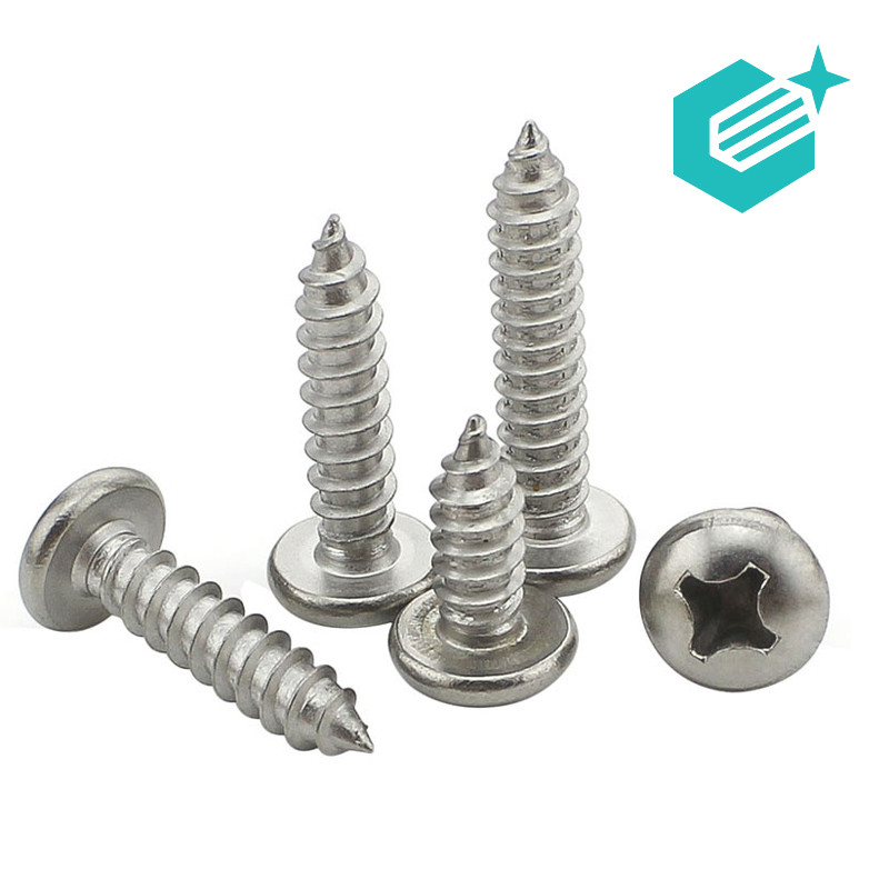 316不锈钢自攻螺丝圆头/盘头十字自攻螺丝钉木螺钉M2.6M3.5M4M5M6