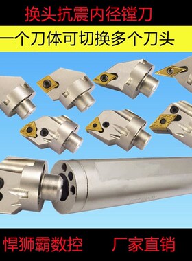 悍狮霸数控换头防震镗刀杆刀体PTFZ3232/PTFZ4040PTFZ5050-460
