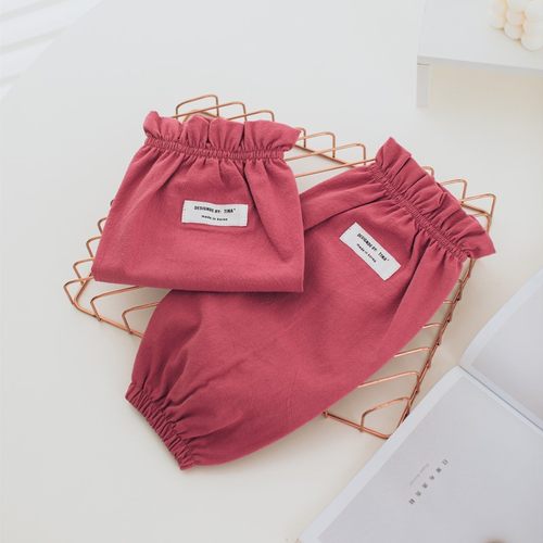 棉麻袖套男女防污防油服务员上班工作厨房家务画室耐磨护袖秋冬长