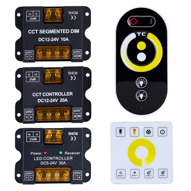 LED网线调光控制器5V12V24V低压灯带灯箱亮度遥控旋钮蓝牙三合一