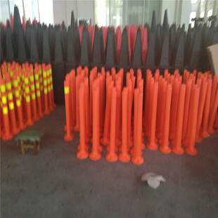 特惠EVA75cm道路警示柱隔离柱道口立柱诱导柱分道柱反光柱弹力柱