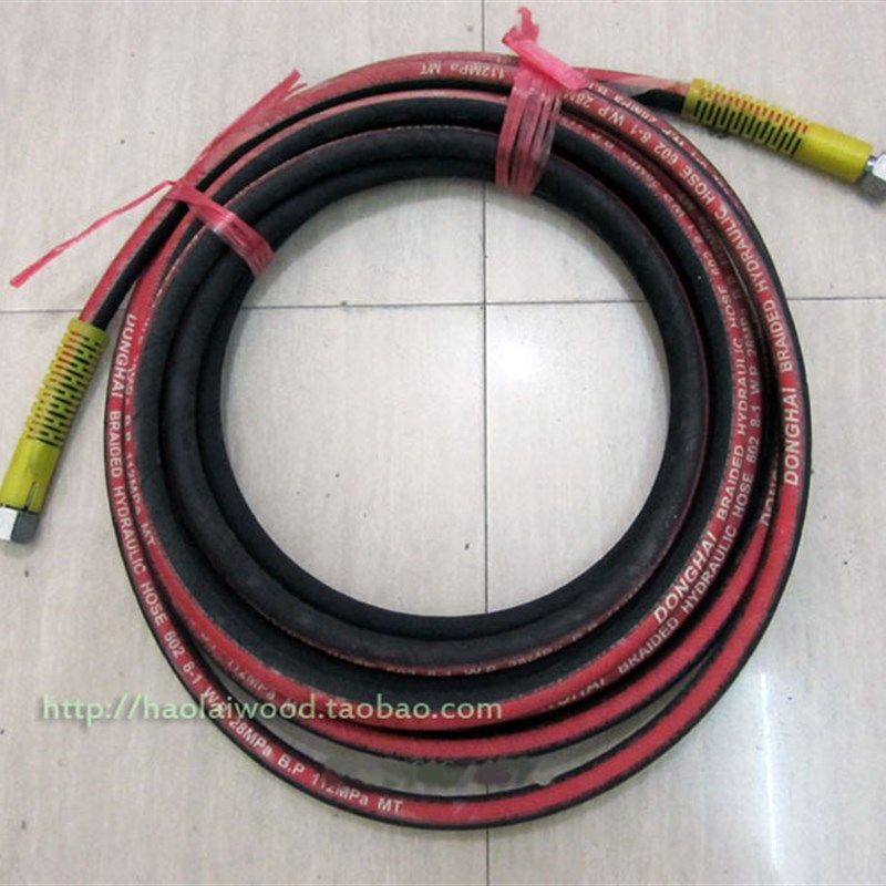 360型清洗机 器洗车枪钢丝出水管18内丝 超压洗车泵布管耐磨9米