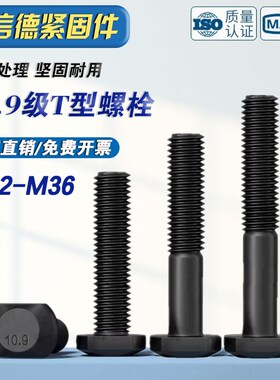 10.9级T型模具压板螺栓12.9级梯T形冲铣床螺丝m12m16m20m24m30m36