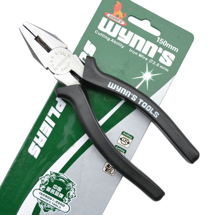 威力狮美式钢丝钳尖嘴钳斜嘴钳黑色柄电工钳老虎钳钓鱼钳钳子包邮