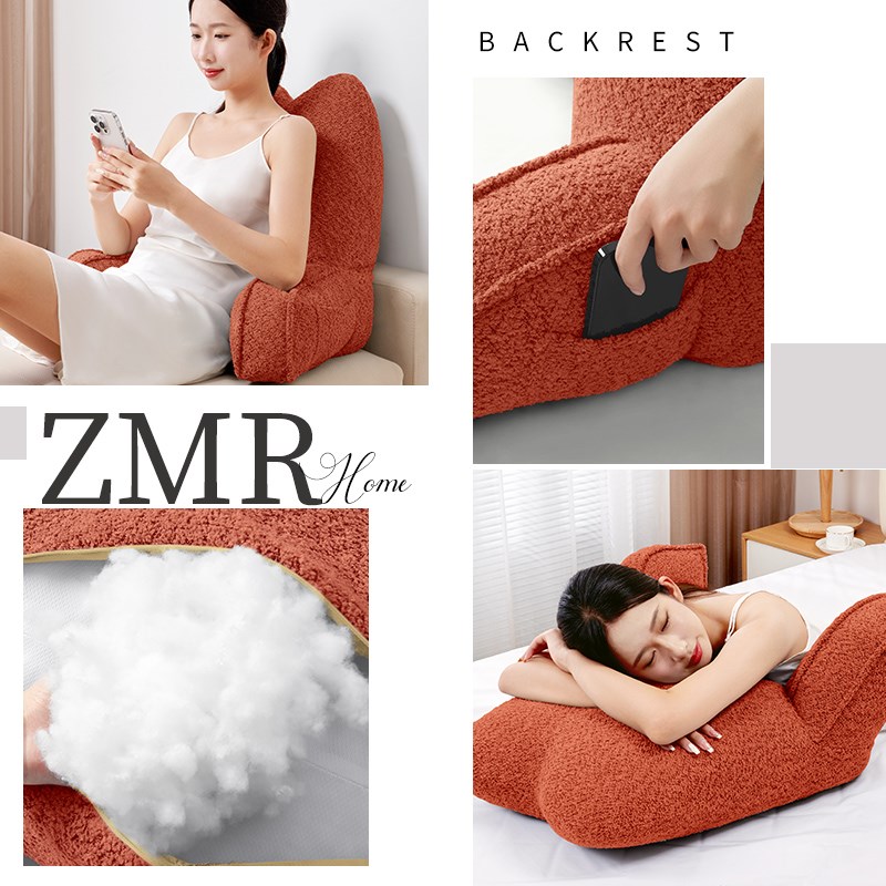 床头大靠背垫软包护腰飘窗台沙z发腰部支撑孕妇靠垫床上靠枕可拆