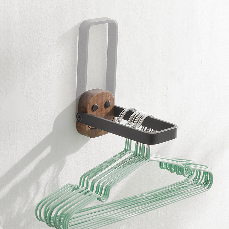放晾衣架收纳架免打o孔壁挂式整理架子家用阳台放夹子多功能挂钩