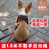 狗狗牵引绳背心式 胸背带中型大型犬金毛柯基遛狗绳拉W布拉多狗链