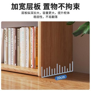 楠竹带抽置物架家用学生书桌整理架子简J易桌面书架宿舍多层收纳