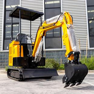 零售家用工程小型液压挖掘机 excavator 螺旋钻耙子1.5T Mini