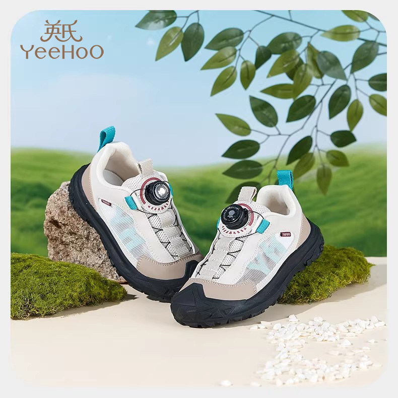 yeehoo英氏童鞋春季新款暴走鞋2026大童男女童网面透气户外运动鞋