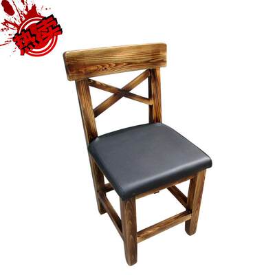 全实木餐椅木质椅子木头餐椅靠背矮凳子家用餐椅餐厅饭店木椅