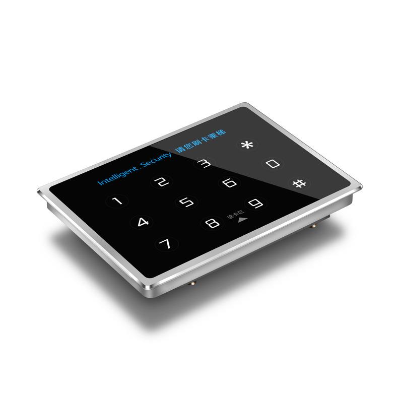 超薄门禁读卡器感应门禁刷卡嵌入型IC卡密码电梯刷卡梯控系统
