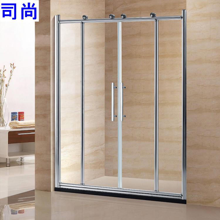 直销大滑轮淋浴门卫生间一字型移门浴室淋浴隔断D26B