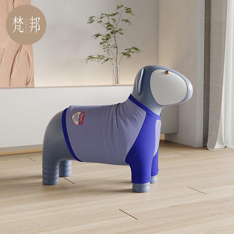 关于白网红儿童动物座椅家用客厅摆件凳子小户型可爱羊驼玩偶坐凳