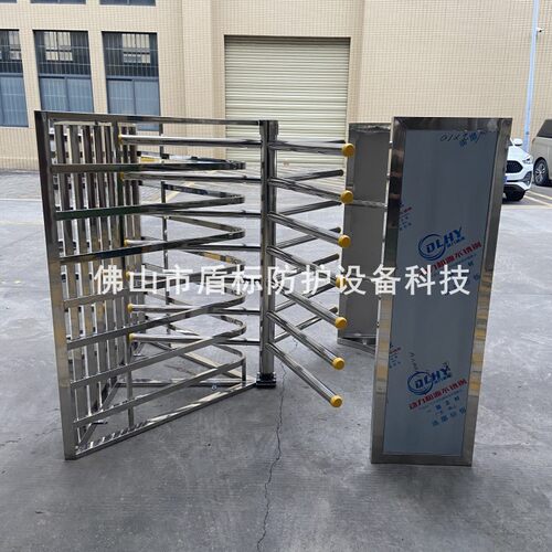 广州景区半高单向旋转闸机手推自动旋转导向人行通道转闸不锈钢门