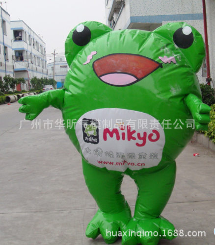 出口欧美青蛙卡通充气卡通模型活动广告固定卡通厂家直销