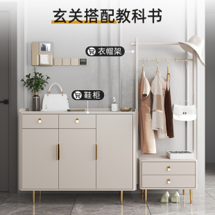 轻奢实木家用衣帽架卧室客厅落地一体挂衣架房间置物架门口换鞋 凳