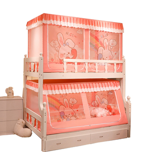 子母床遮光蚊帐1.2m上下铺1.5梯形家用1.35儿童双层高低床0.9 新款