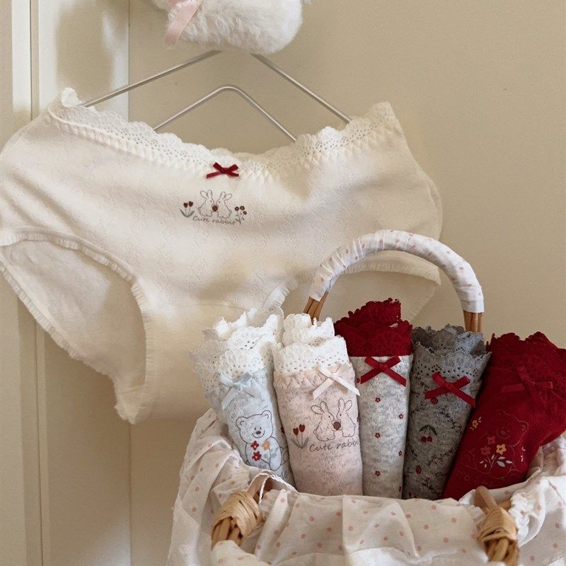 奶油梦境小兔 保持可爱A类婴儿棉柔软透气女士内裤秋冬新款三角裤,女士内衣/男士内衣/家居服,女三角裤,淘宝优惠券,粉丝福利购,淘宝优惠卷