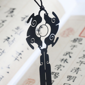 虎符三军统领中国风古典特色礼物定制流苏黑铜创意文创设计书签