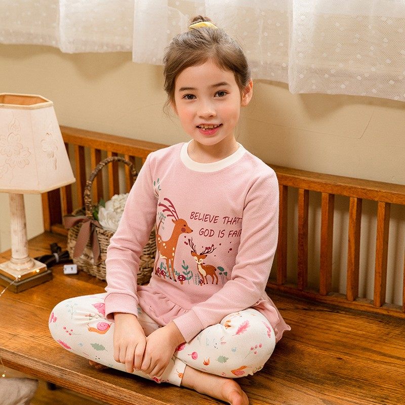 儿童秋衣秋裤家居服套装纯棉睡衣保暖磨毛女孩女童内衣秋冬居家服,童装/婴儿装/亲子装,家居服套装,淘宝优惠券,粉丝福利购,淘宝优惠卷