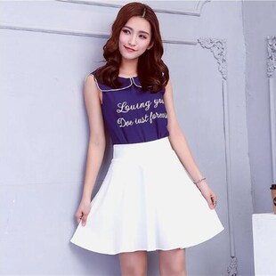 半身裙女中长款 裙学生短裙子 45cm百褶裙白裙蓬蓬裙广场舞跳舞裙裤