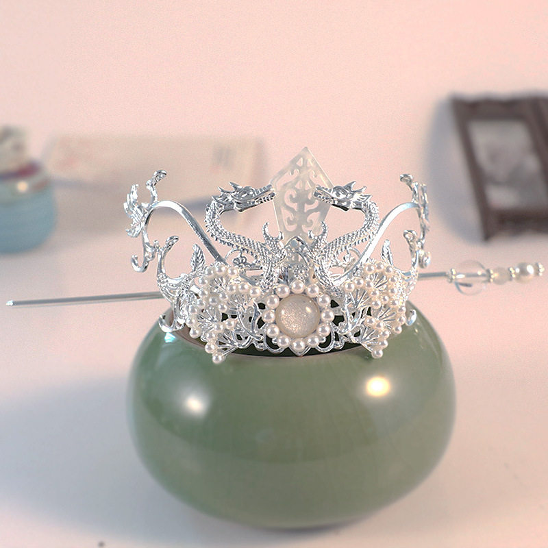 女童汉服头饰全套古风儿童发冠簪子古装发饰步摇凤冠节日演出配饰