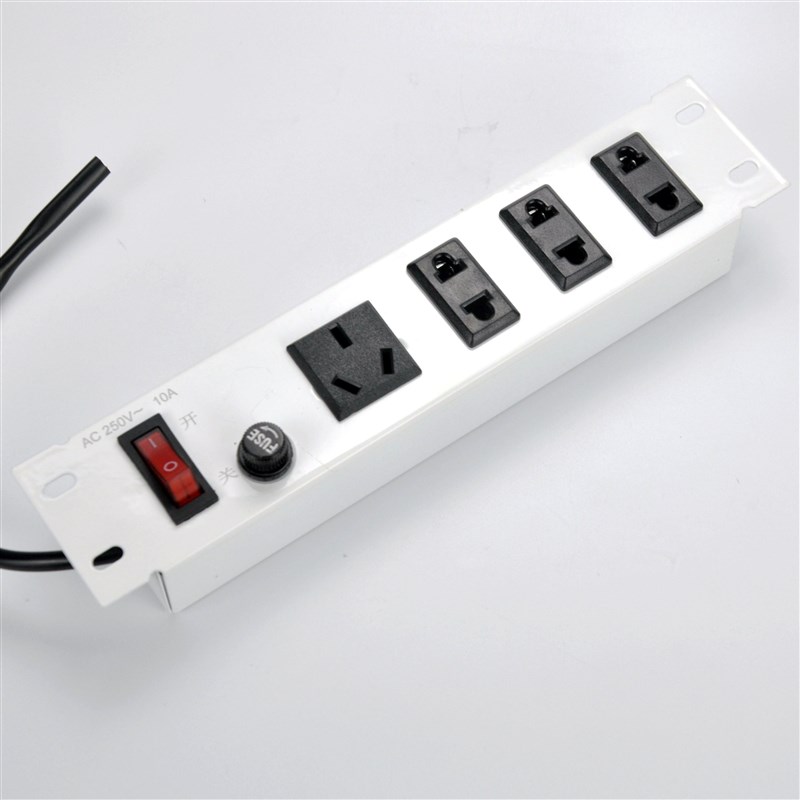 弱电箱电源插座模块光纤多媒体箱模块三位二孔电源模块适配器家用