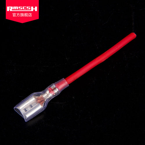 2.8/4.8/6.3插簧端子透明护套冷压接线端子插拔式母接头加厚插片