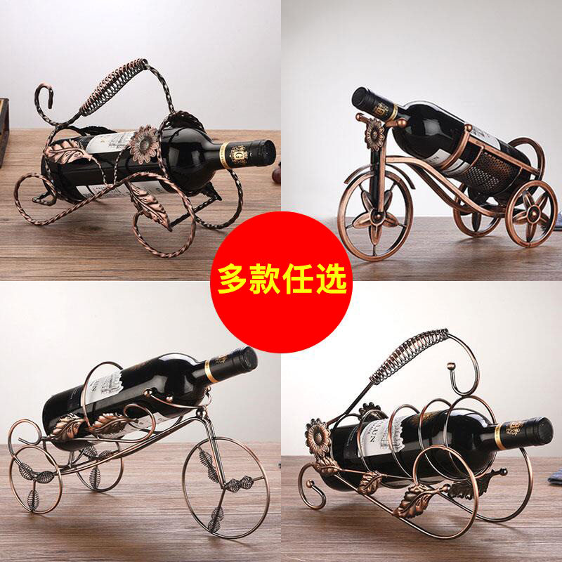 家用欧式客厅红酒架摆件酒柜装饰品创意上档轻奢红酒杯架展示架