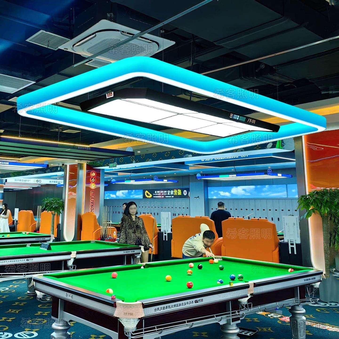 新款通体发光台球氛围造型灯 专业自助台球室LED气氛装饰吊灯