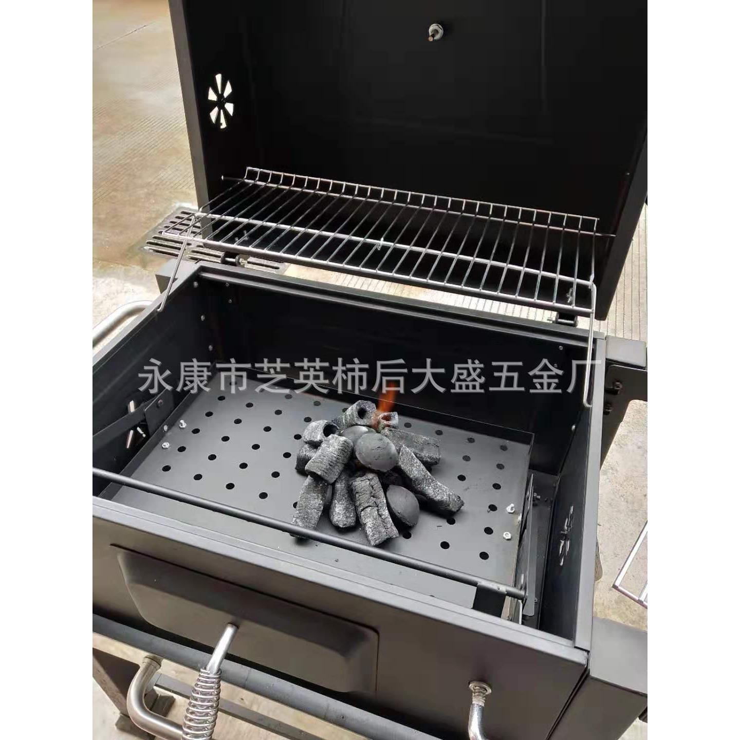 我是工厂bbq 大方炉 庭院户外大型环保四方烧烤炉大容量闷烤炉
