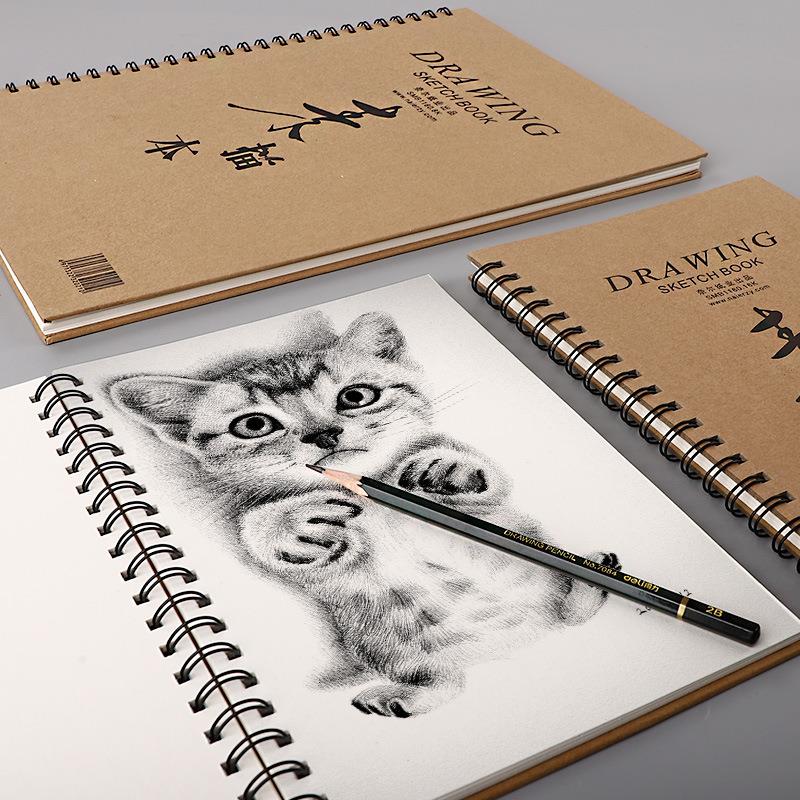 工厂画纸素描本16K 8k学生线圈水彩纸水粉纸素描纸速写纸A4