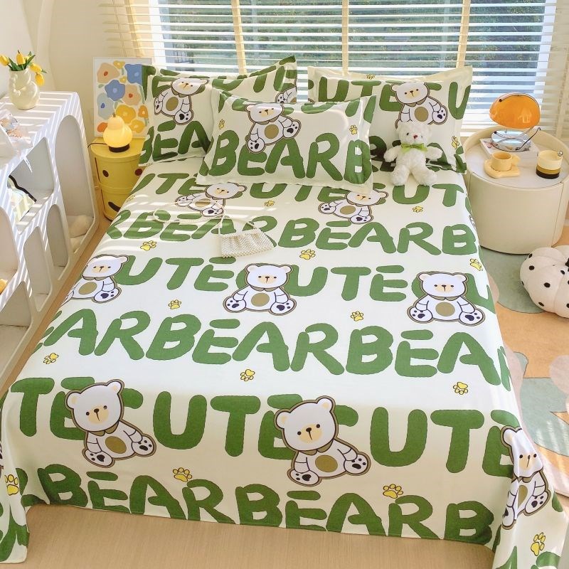 加厚加密床单单件双人单人学生宿舍磨毛被单枕套四季通用亲肤柔软