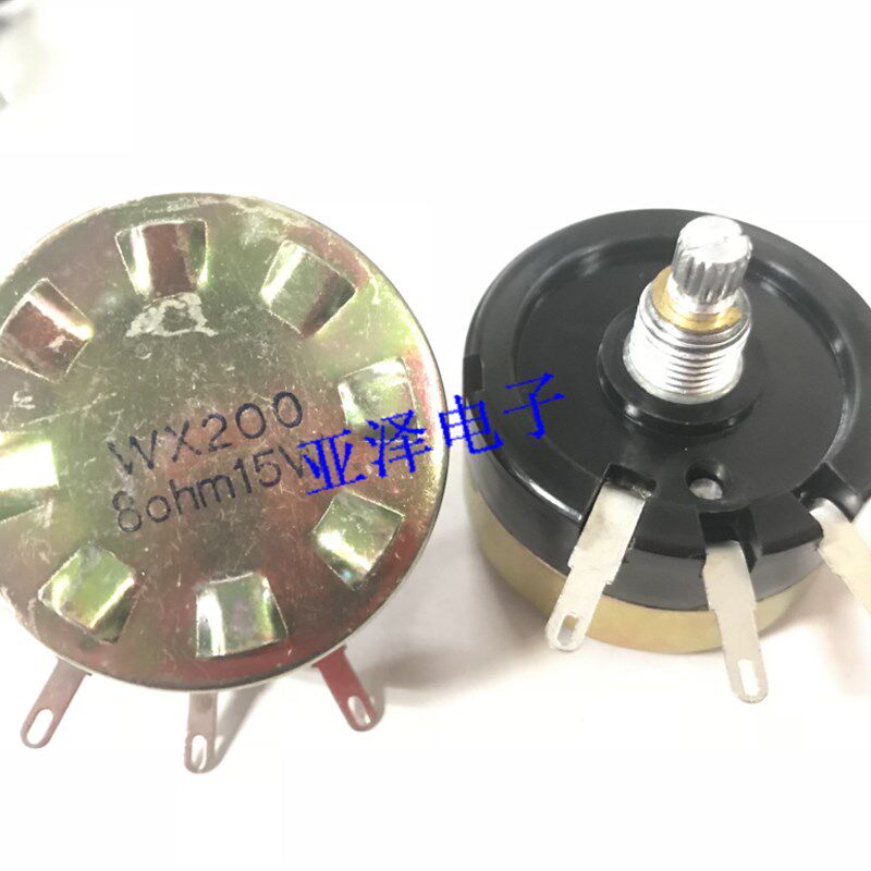 WX200大功率15W瓦单圈双线绕电位器8欧轴长15MM音响衰减器