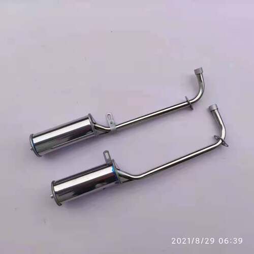 白洋淀110残疾车三轮摩托车配件正坐排气管 消音器新款老款都有